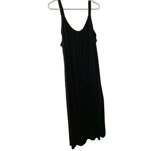 BOBEAU Black Sleeveless Tank Midi Dress Stretchy Slinky Flowy Womens 2X 18-20